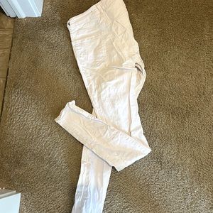 Perfect ripped skinny white jeans.